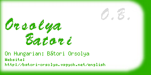orsolya batori business card